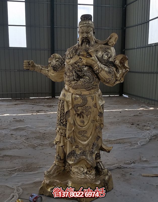 開業大吉，關公佛像黃銅雕塑，招財進寶