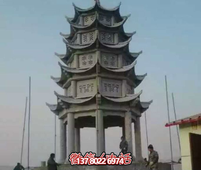 多層青石仿古塔涼亭，為你的寺院增添神秘氣息