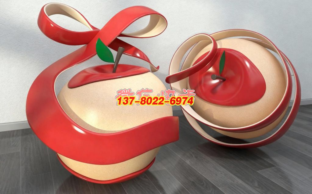 “蘋(píng)” 添藝術(shù)感 —— 玻璃鋼水果景觀雕塑